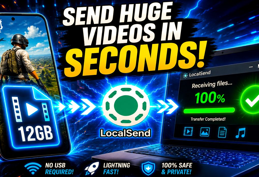 How to Transfer HUGE Gameplay Videos from Your Phone to PC in Seconds! (FREE App)